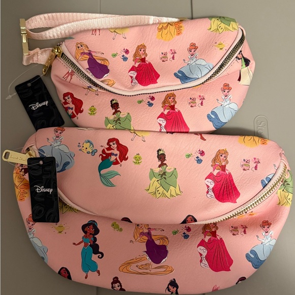Disney Princess Pink and Gold Fanny Pack Belt Bag Mommy and Me Set - Picture 1 of 2